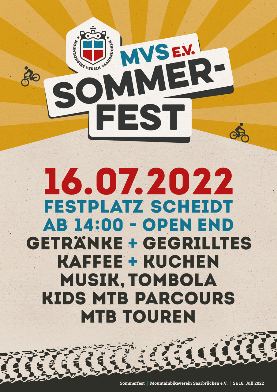 Ankündigungsplakat MVS Sommerfest 2022 am 16,07